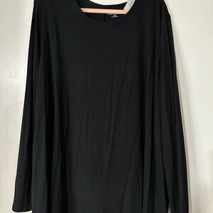 Lane Bryant Black Long Sleeve Tee